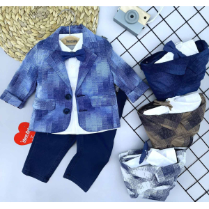 Костюм трійка на 6,9,12,18 місяців. Дитячий одяг оптом