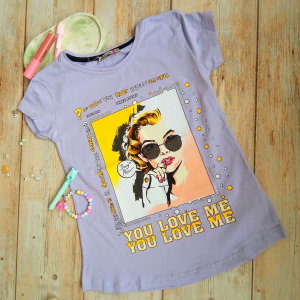 Футболка для дівчаток -YLM- на 7-8, 9-10, 11-12, 13-14 років