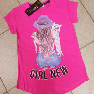 Футболка для дівчаток -GIRLNEW- на 7-14 років