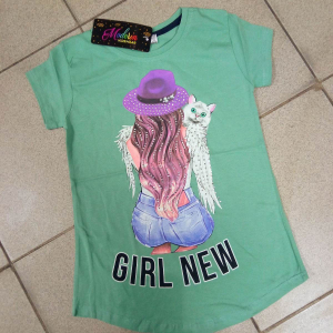 Футболка для дівчаток -GIRLNEW- на 7-14 років