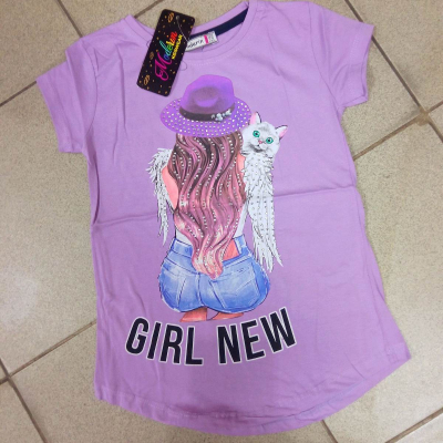 Футболка для дівчаток -GIRLNEW- на 7-14 років Футболка для дівчаток -GIRLNEW- на 7-14 років