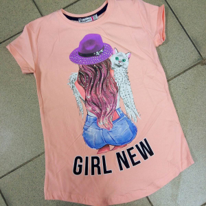 Футболка для дівчаток -GIRLNEW- на 7-14 років