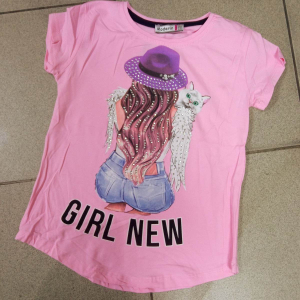 Футболка для дівчаток -GIRLNEW- на 7-14 років Футболка для дівчаток -GIRLNEW- на 7-14 років