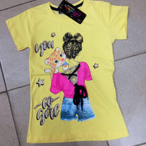 Футболка для дівчаток -GOGIRL- на 7-14 років