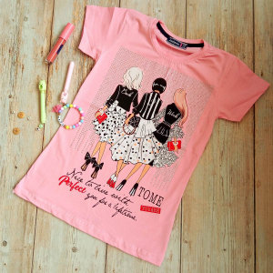 Футболка для дівчаток -the new- на 7-14 років