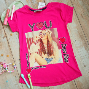 Футболка для дівчаток -you- на 7-14 років