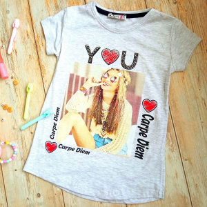 Футболка для дівчаток -you- на 7-14 років