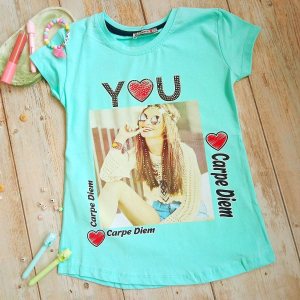 Футболка для дівчаток -you- на 7-14 років