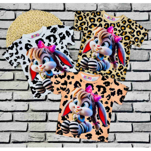 Футболка дівоча -rabbit2- на 3,4,5,6,7 років. Гурт