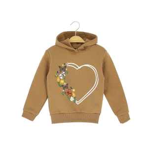 Набір тринитка з капюшоном та принтом метелика та серця для дівчаток 5-8 років